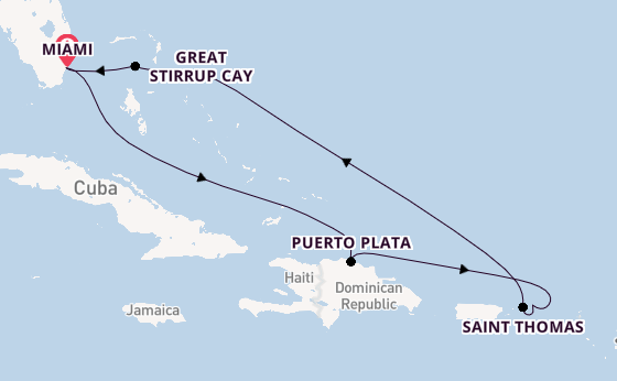 Caribbean from Miami, Florida with the Norwegian Luna