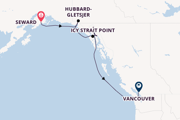 Alaska vanaf Seward, Alaska met de Ovation of the Seas®