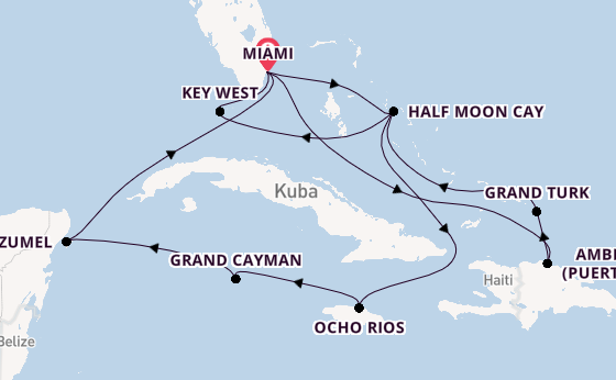 Karibik ab Miami auf der Zuiderdam