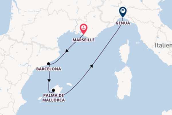 Entdecken Sie 5 Tage Barcelona und Genua