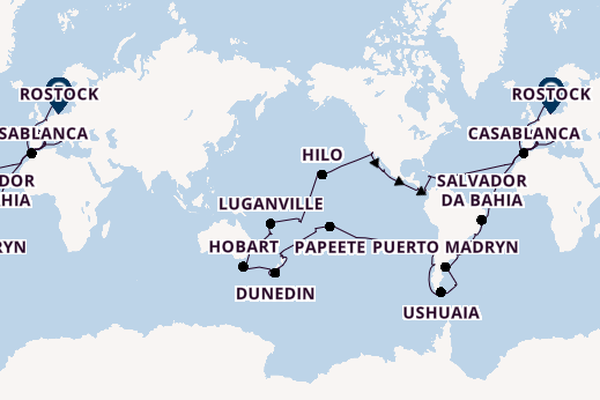 Wereldreizen vanaf Genua, Italië met de MSC Magnifica
