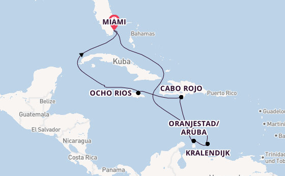 Karibik ab Miami auf der MSC Poesia