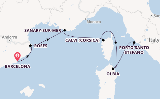 Westelijke Middellandse Zee vanaf Barcelona, Spanje met de Seabourn Ovation