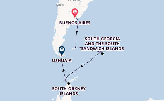 South America from Buenos Aires, Argentina with the HANSEATIC inspiration