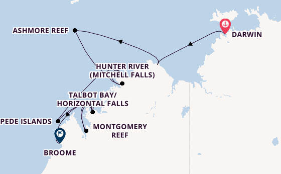 Australia from Darwin, Australia with the Seabourn Pursuit