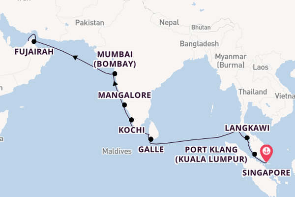 Southeast Asia from Singapore, Singapore with the Nautica