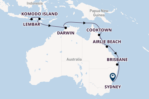 Australia from Bali (Benoa), Indonesia with the Seven Seas Explorer