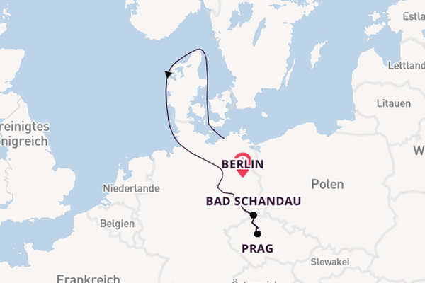 Elbe ab Berlin, Deutschland auf der MS SWISS RUBY