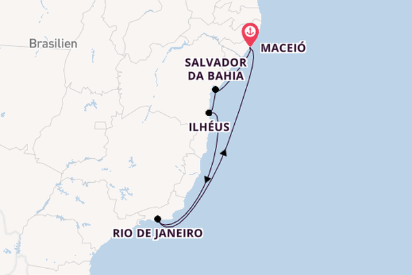 Brasilien ab Maceió, Brasilien auf der MSC Armonia 