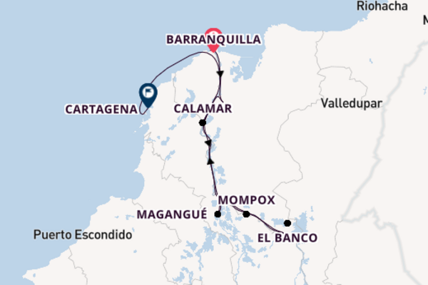 Sailing with the AmaMelodia to Cartagena from Barranquilla