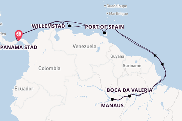 Zuidelijke Caraïben vanaf Panama Stad, Panama met de Seven Seas Grandeur