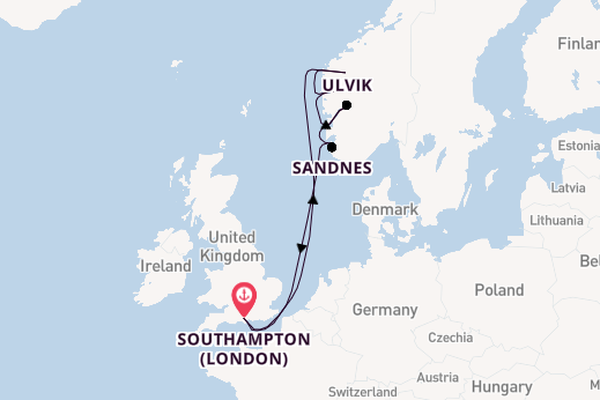 Norway from Southampton, England with the Borealis