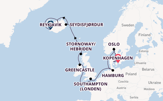 Britse Eilanden vanaf Kopenhagen, Denemarken met de EXPLORA III
