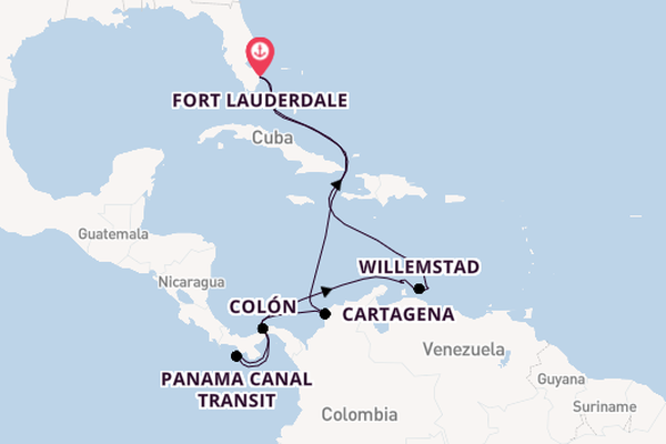 Zuidelijke Caraïben vanaf Fort Lauderdale, Verenigde Staten met de Celebrity Ascent