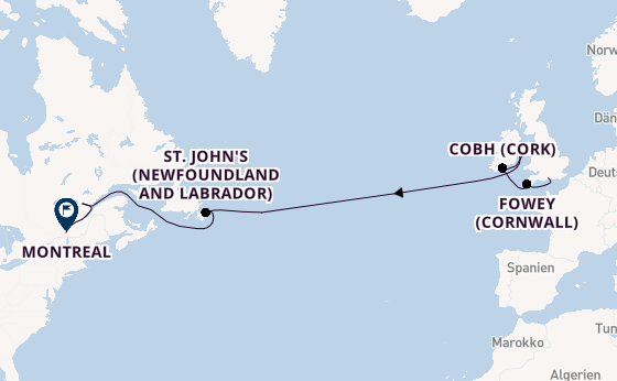 Transatlantik ab Southampton, Großbritannien auf der Seven Seas Grandeur
