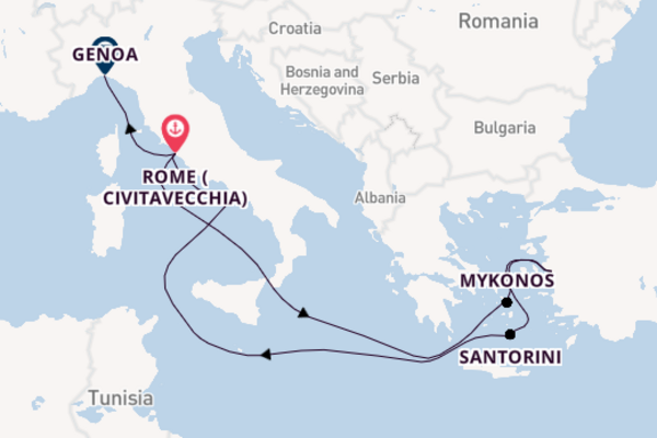 Voyage with MSC Cruises from Rome (Civitavecchia)