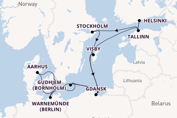 Baltic Sea from Copenhagen, Denmark with the Regal Princess