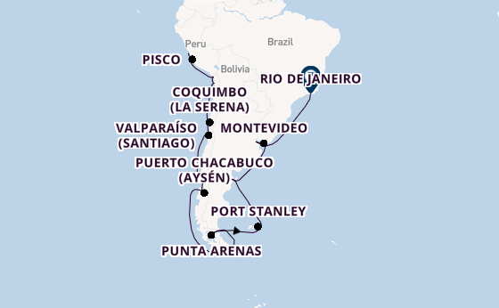 South America from Callao (Lima), Peru with the Seven Seas Voyager