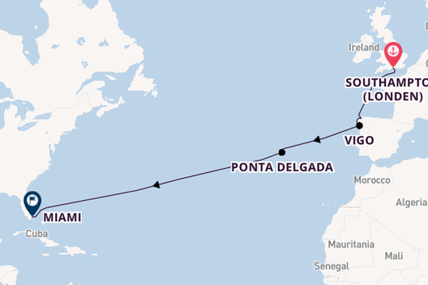 trans-Atlantisch vanaf Southampton (Londen), Engeland met de Freedom of the Seas