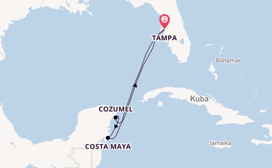 Westliche Karibik ab Tampa, Florida, USA auf der Jewel of the Seas