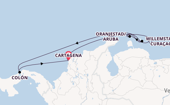 Südliche Karibik ab Cartagena, Kolumbien auf der Grandeur of the Seas