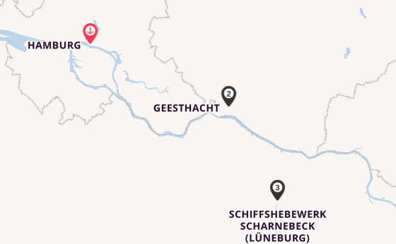 Elbe ab Hamburg, Deutschland auf der MS Sans Souci