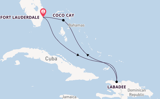 Caribbean vanaf Fort Lauderdale, Verenigde Staten met de Adventure of the Seas