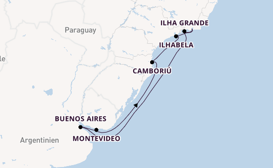 Brasilien ab Rio de Janeiro, Brasilien auf der Costa Serena