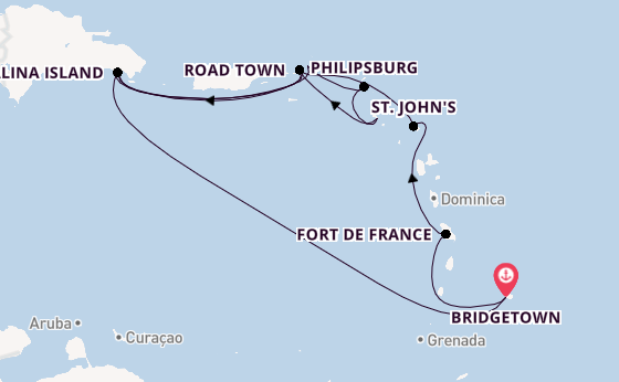 Caribbean from Bridgetown, Barbados with the MSC Opera