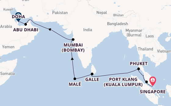 South East Asia from Singapore, Singapore with the Vista