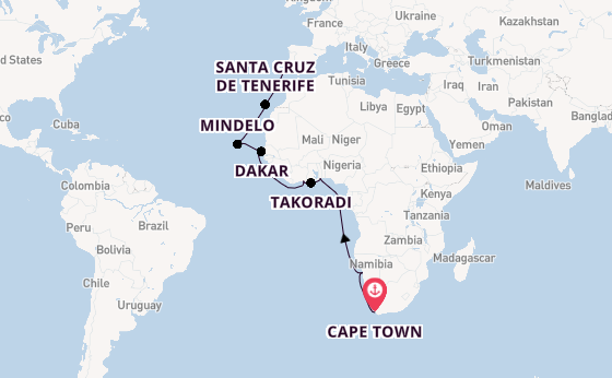 Africa from Cape Town, South Africa with the Seven Seas Navigator