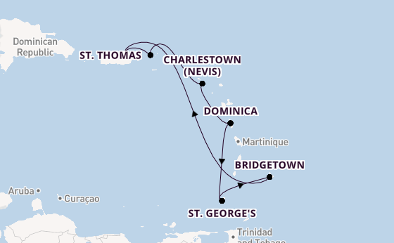 Caribbean from San Juan, Puerto Rico with the Emerald Princess