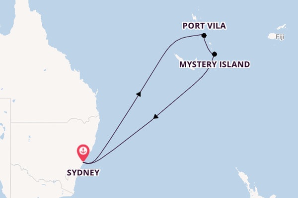Zuidelijke Stille Oceaan vanaf Sydney, Australië met de Anthem of the Seas®