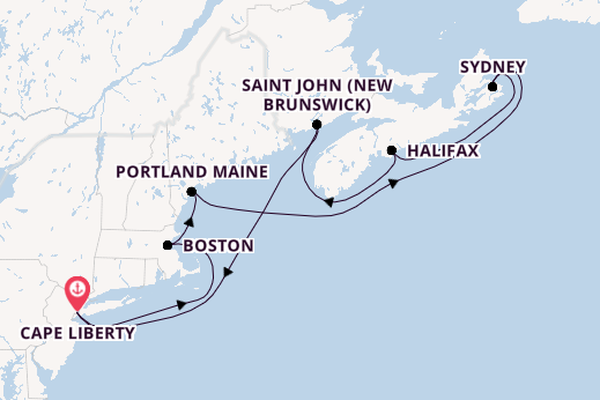 Amerikaanse Oostkust vanaf Cape Liberty, New Jersey met de Liberty of the Seas®