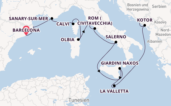 Westliches Mittelmeer ab Barcelona, Spanien auf der Seabourn Ovation