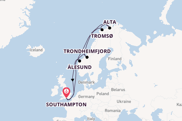 Norway from Southampton, England with the Majestic Princess