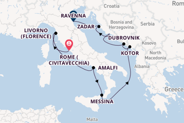 Mediterranean from Rome (Civitavecchia), Italy with the Celebrity Constellation