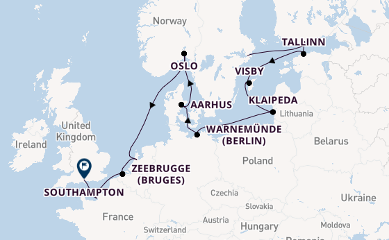 England from Stockholm, Sweden with the Seven Seas Voyager