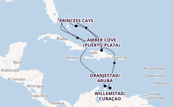 Karibik ab Fort Lauderdale (Port Everglades), USA auf der Regal Princess