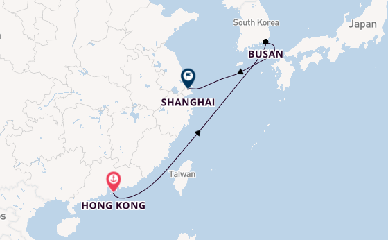 China from Hong Kong, China with the Spectrum of the Seas