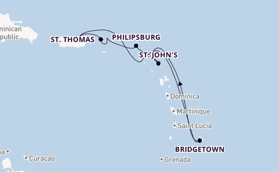 Caribbean vanaf San Juan, Puerto Rico met de Norwegian Prima