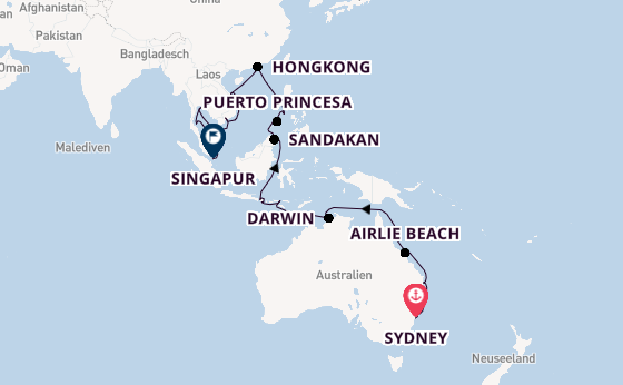 Südostasien ab Sydney auf der Azamara Onward