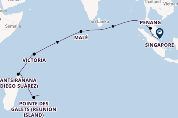 Sailing from Port Louis with the Norwegian Sky