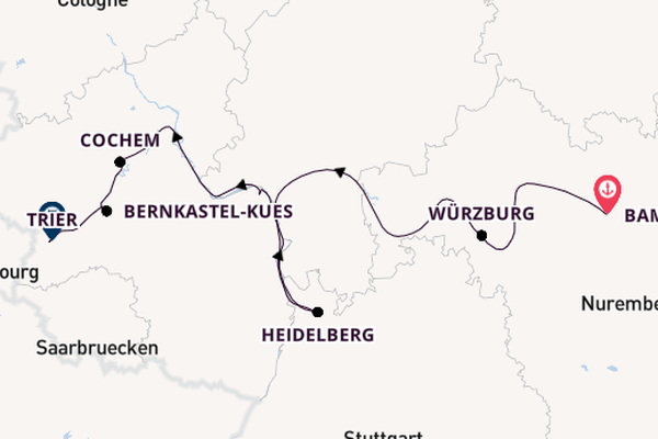 Main River, Europe from Bamberg, Germany with the Viking Idi