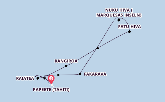 Französisch-Polynesien ab Papeete (Tahiti), Französisch-Polynesien auf der Silver Whisper