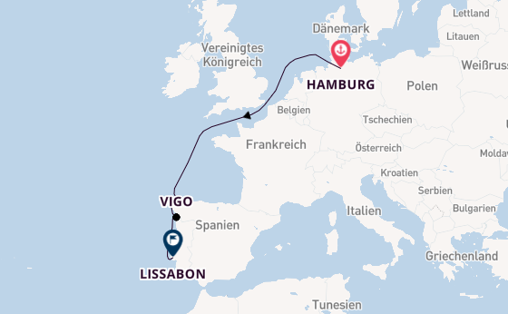 Portugal ab Hamburg auf AIDAsol