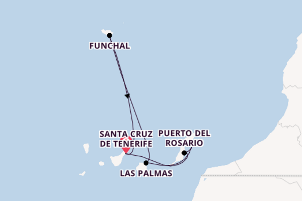 Von Santa Cruz de Tenerife über Arrecife (Lanzarote) in 8 Tagen
