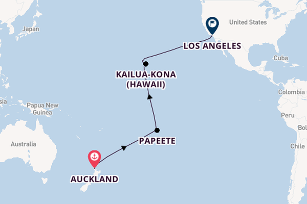 Transpacific from Auckland, New Zealand with the Royal Princess