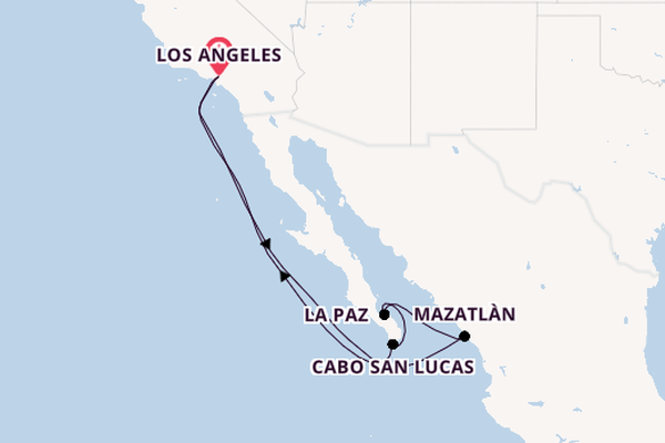 Mexican Riviera from Los Angeles, California with the Brilliant Lady