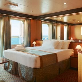 Come aboard the undefined and discover one of 53 cabin categories on a total of 14 decks that can accommodate 4947 passengers. Choose your dream cabin and feel at home on board the undefined!